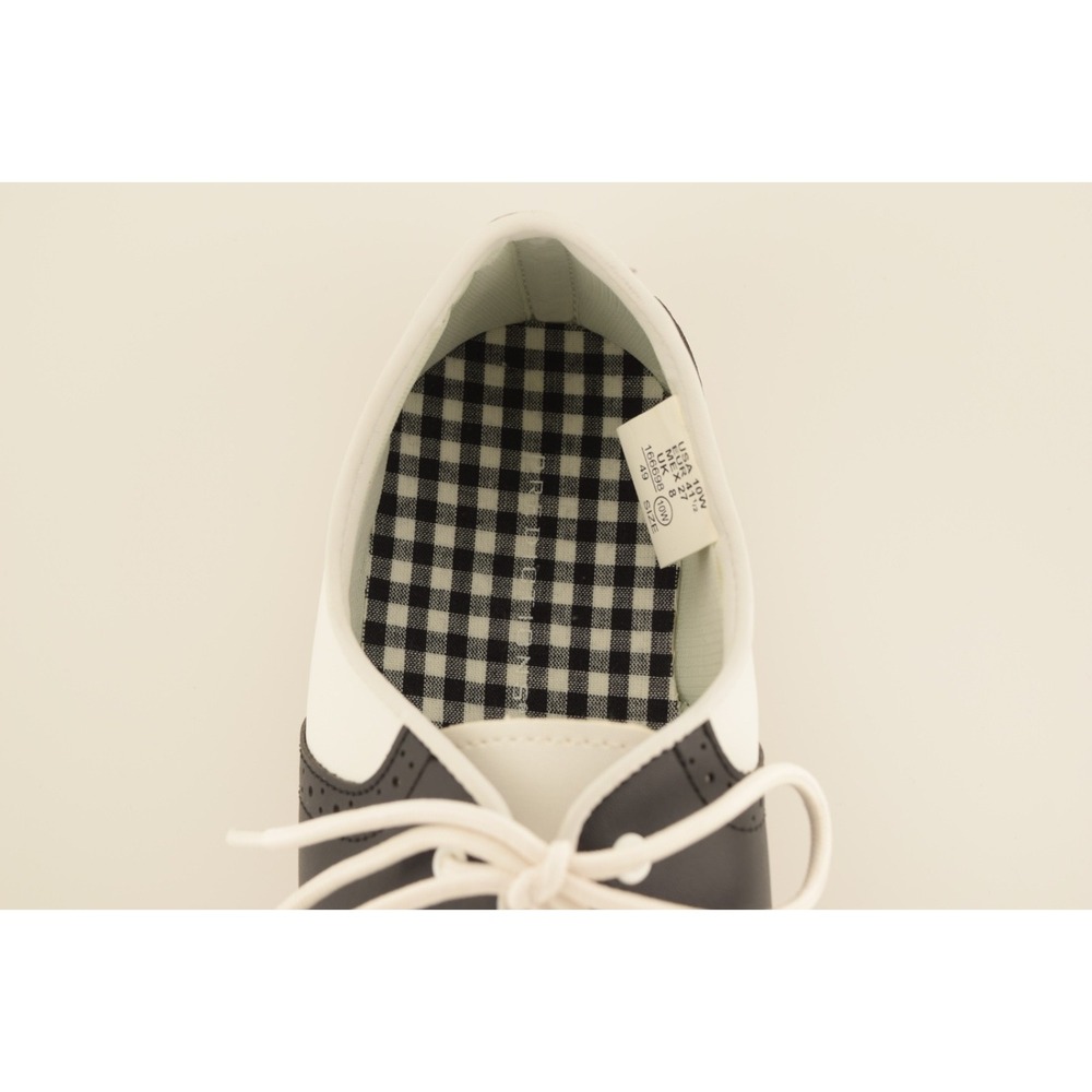 Predictions Womens 10W Black White Oxford Shoes Retro Accessories 4pc Set - Picture 8 of 13